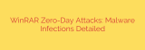 WinRAR Zero-Day Attacks: Malware Infections Detailed