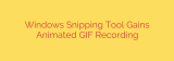 Windows Snipping Tool Gains Animated GIF Recording