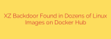 XZ Backdoor Found in Dozens of Linux Images on Docker Hub