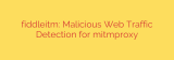 fiddleitm: Malicious Web Traffic Detection for mitmproxy