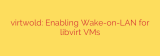 virtwold: Enabling Wake-on-LAN for libvirt VMs